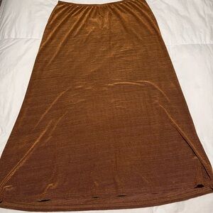 Vintage Y2K Plus Size Maxi Skirt By Dynamite in Metallic Gold Size 3X
